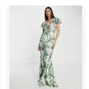 NWT ASOS Design Tall Satin Maxi dress Size 6